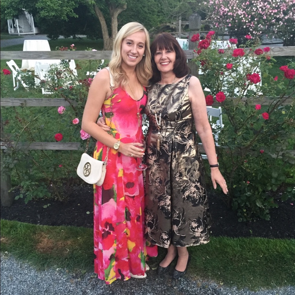 Pink Floral Maxi Dress